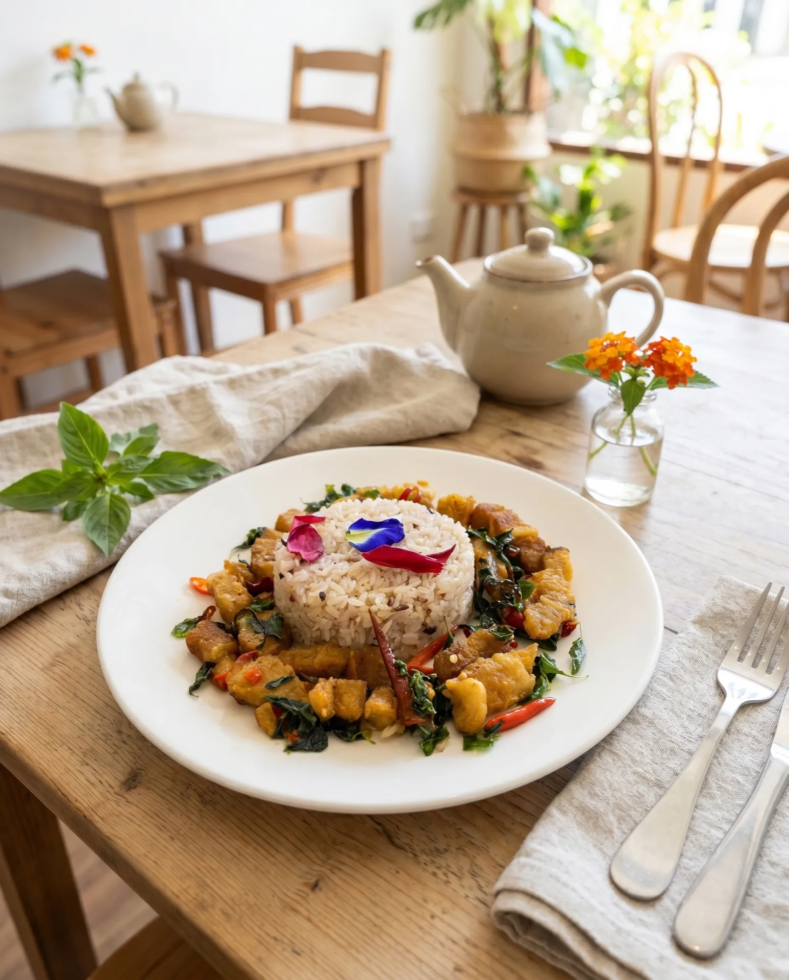 A plant-based dish from Grow Vegan Home Cafe